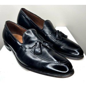 ALLEN EDMONDS Shoes Men Sz 13 B Grayson Black Tassel Leather Slip-On Made In USA